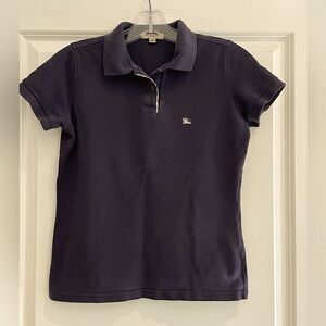 EUC 100% Authentic Burberry London Navy Polo Shirt-Small